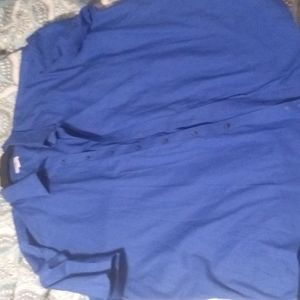 A nice blue men's short sleeve dress shirt